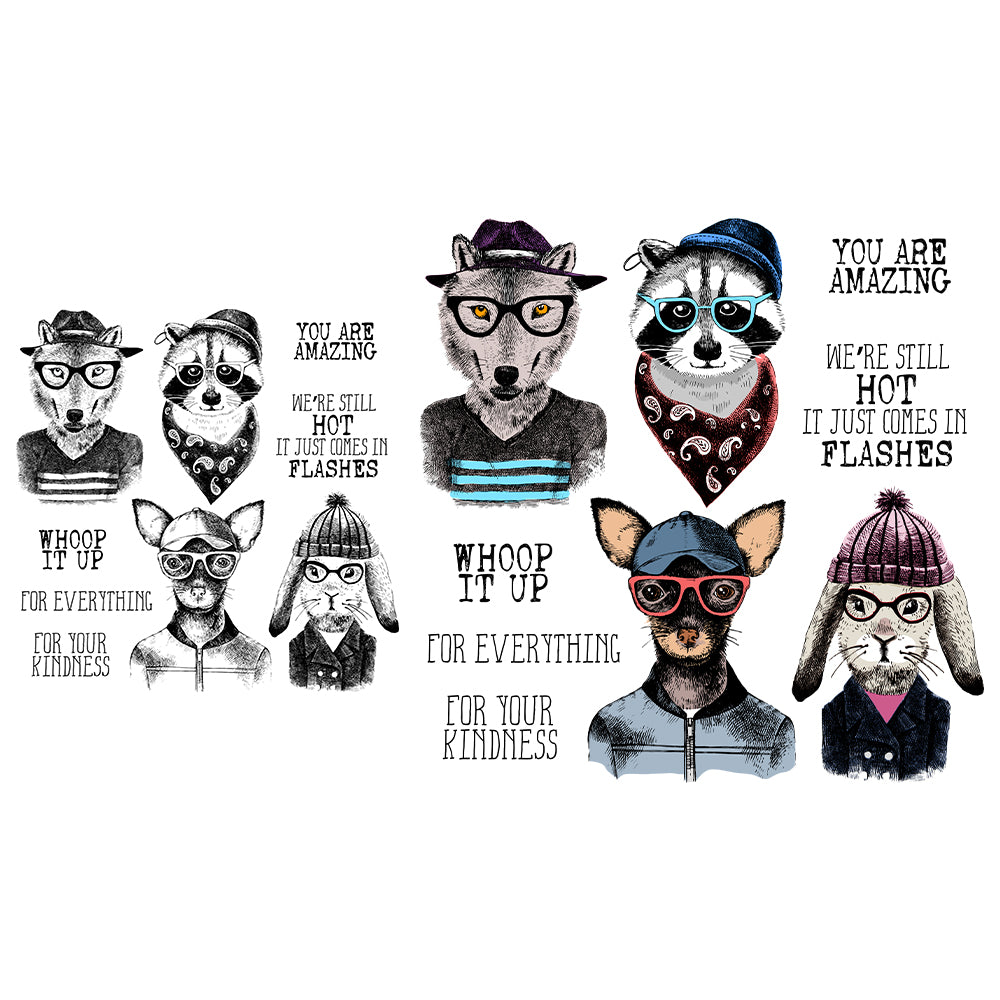 Cute and Funny Animals Clear Stamps