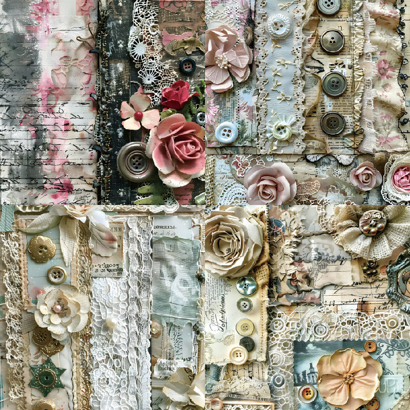 24PCS 6" Collage Scrapbook Paper & Cardstock