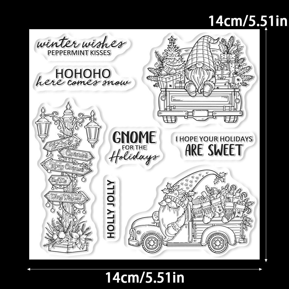 Christmas Gnome Car Dies & Stamps Set