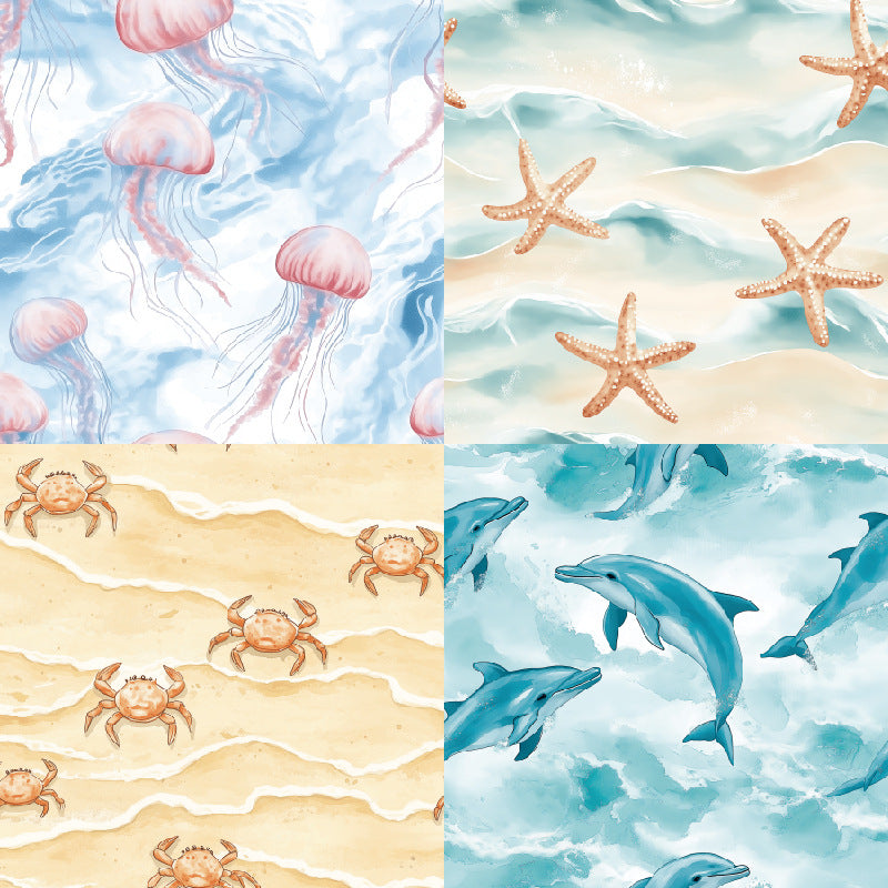 24PCS 6" Beach Scrapbook Paper & Cardstock