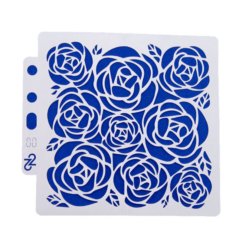 Rose Pattern Hollow Stencil