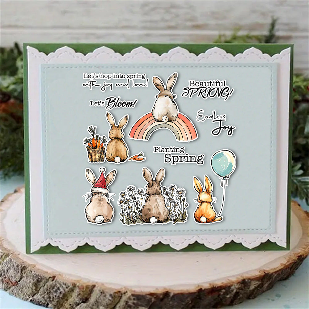 Easter Cute Bunny Dies & Stamps Set