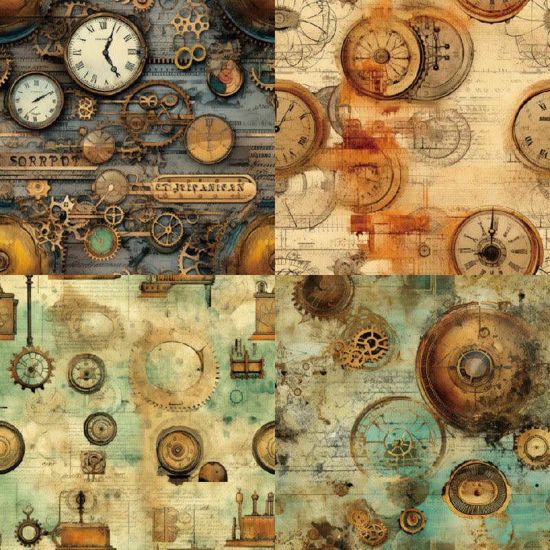 24PCS 6" Traces Of Time Scrapbook Paper & Cardstock