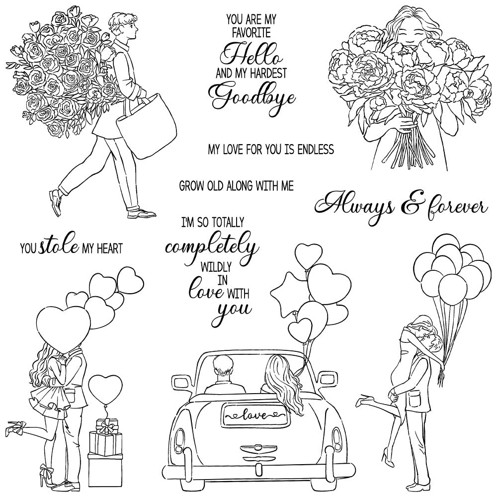 Valentine's Day Theme Clear Stamps