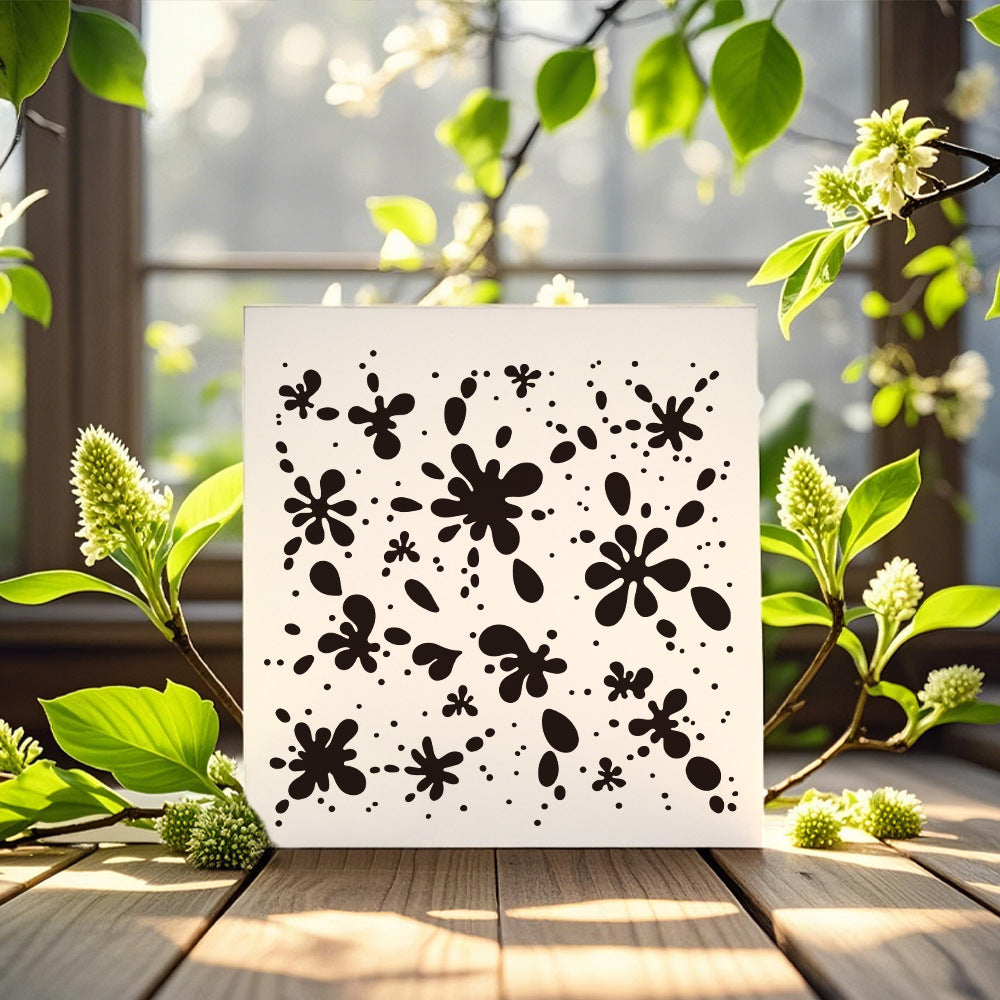 Water Splash Background DIY Painting Hollow Stencil