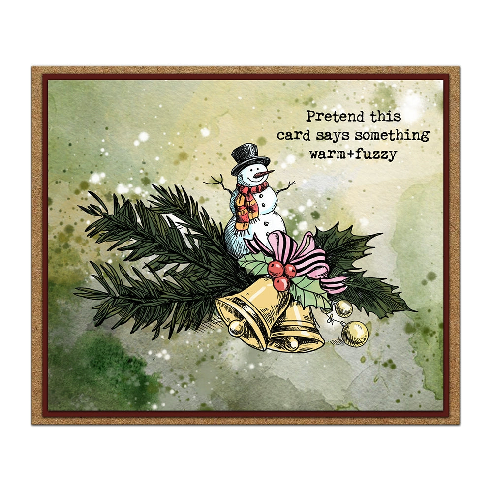 Santa Claus Snowman Pine Leaves Dies & Stamps Set