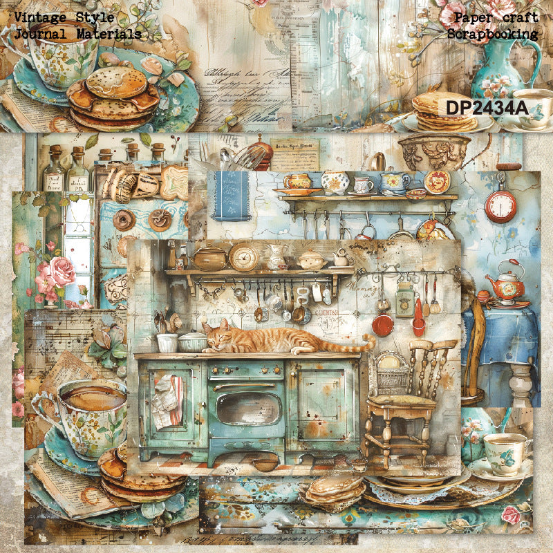 A5 Kitchen Utensils Journal Scrapbook Paper