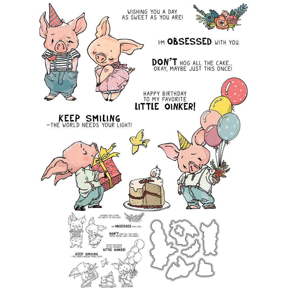 Happy Piggy Dies & Stamps Set