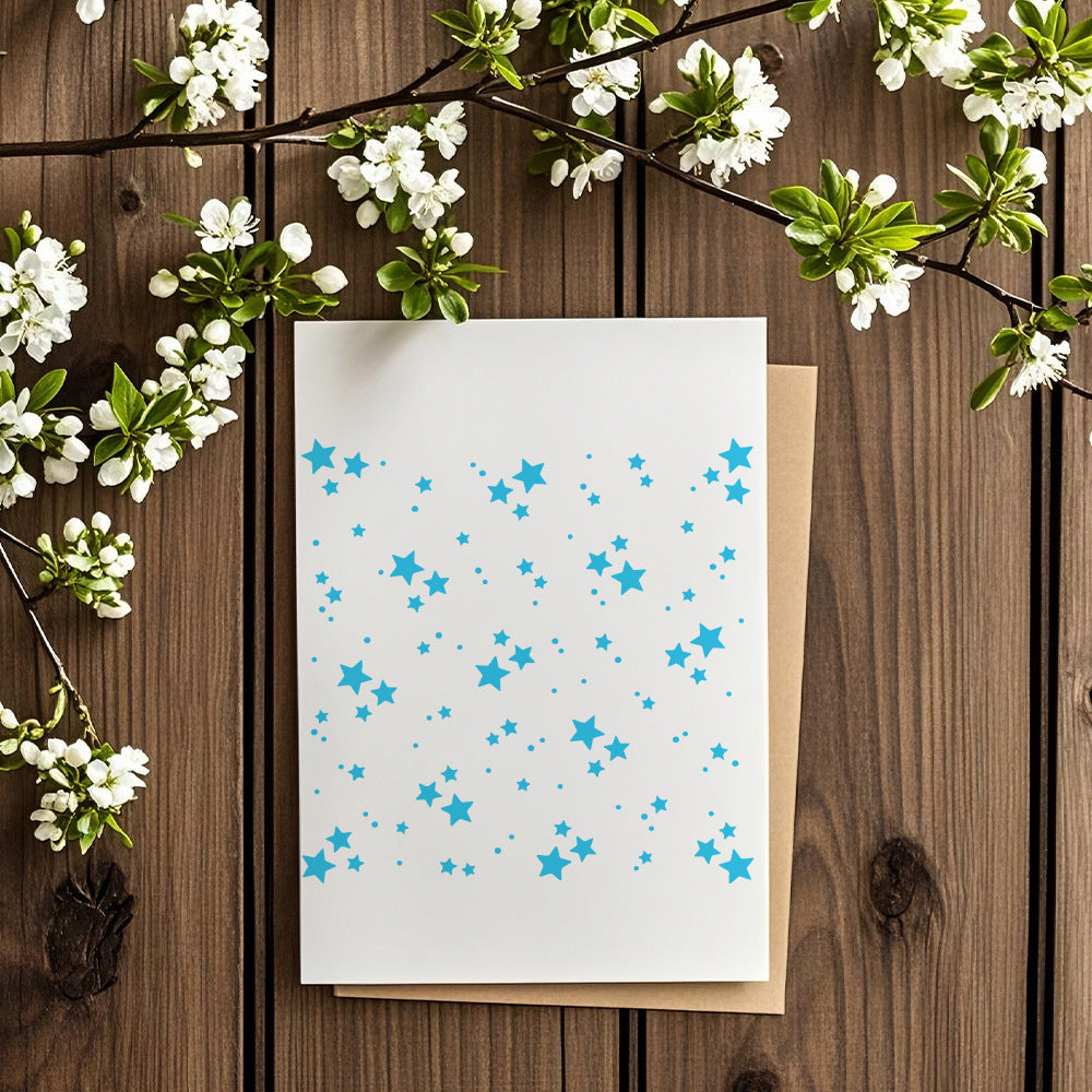 Stars Background DIY Painting Hollow Stencil