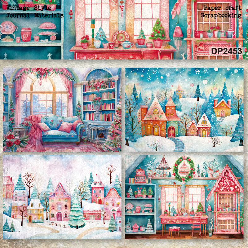 A5 Beautiful Castle DIY Scrapbook Paper