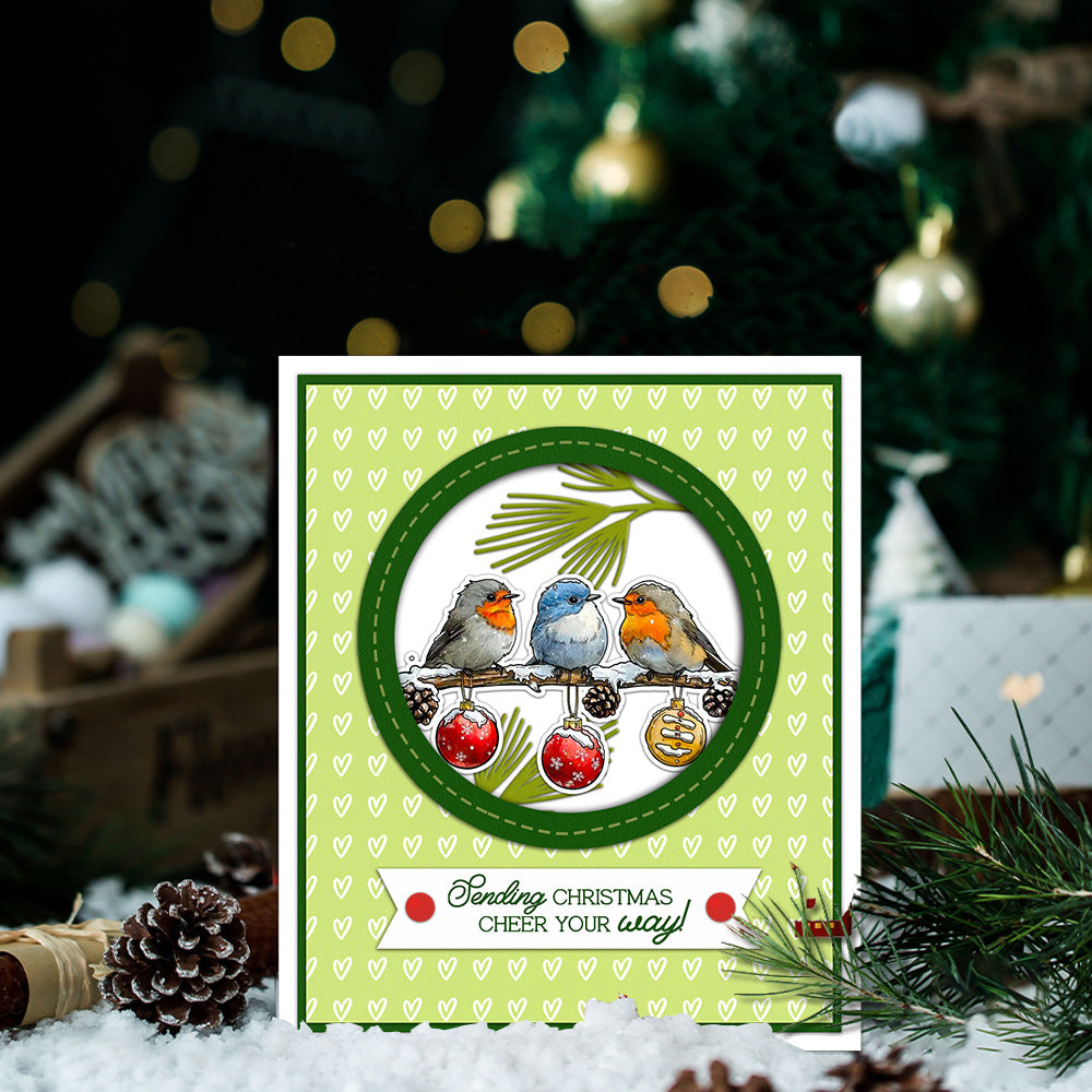 Christmas Bird Dies & Stamps Set