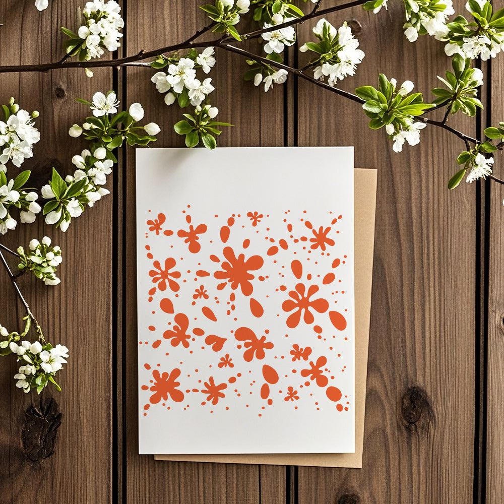 Water Splash Background DIY Painting Hollow Stencil