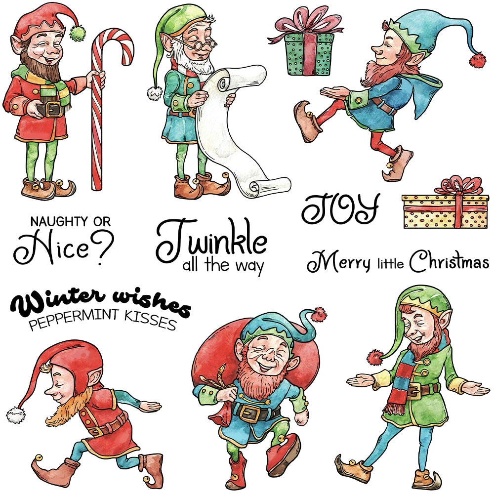 Funny Clown Christmas Gifts Dies & Stamps Set