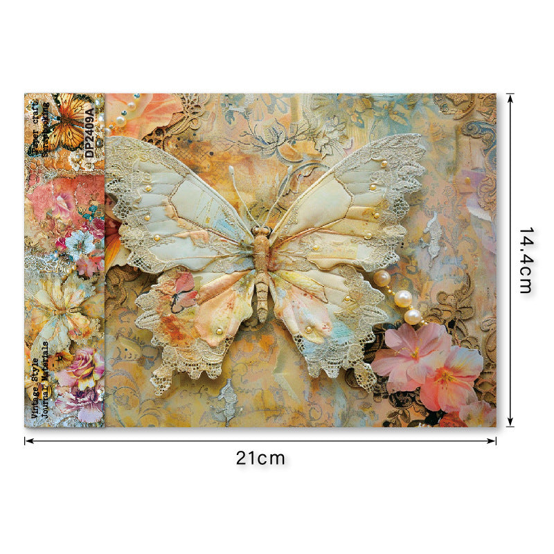 A5 Beautiful Butterfly Journal Scrapbook Paper