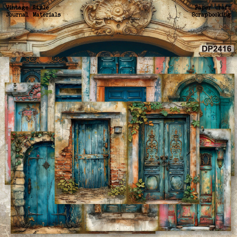 A5 Doors DIY Journal Scrapbook Paper