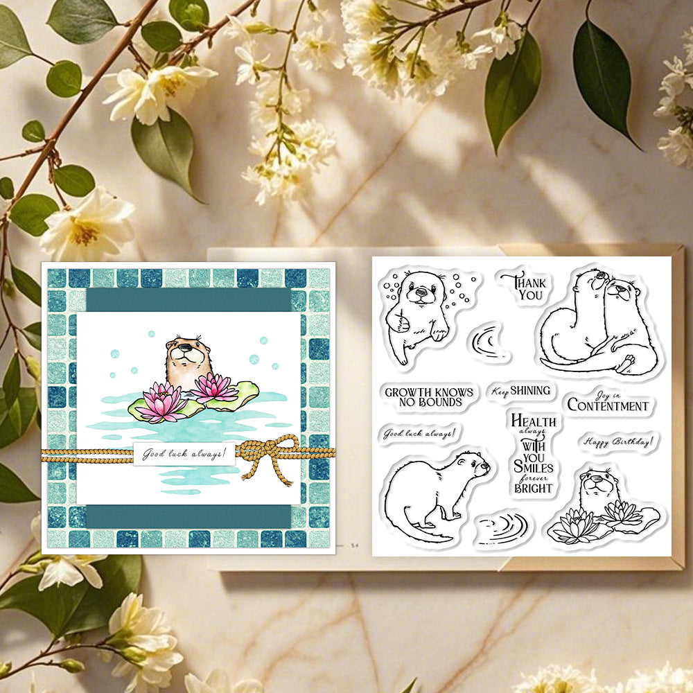 Cute Sea Otter Dies & Stamps Set