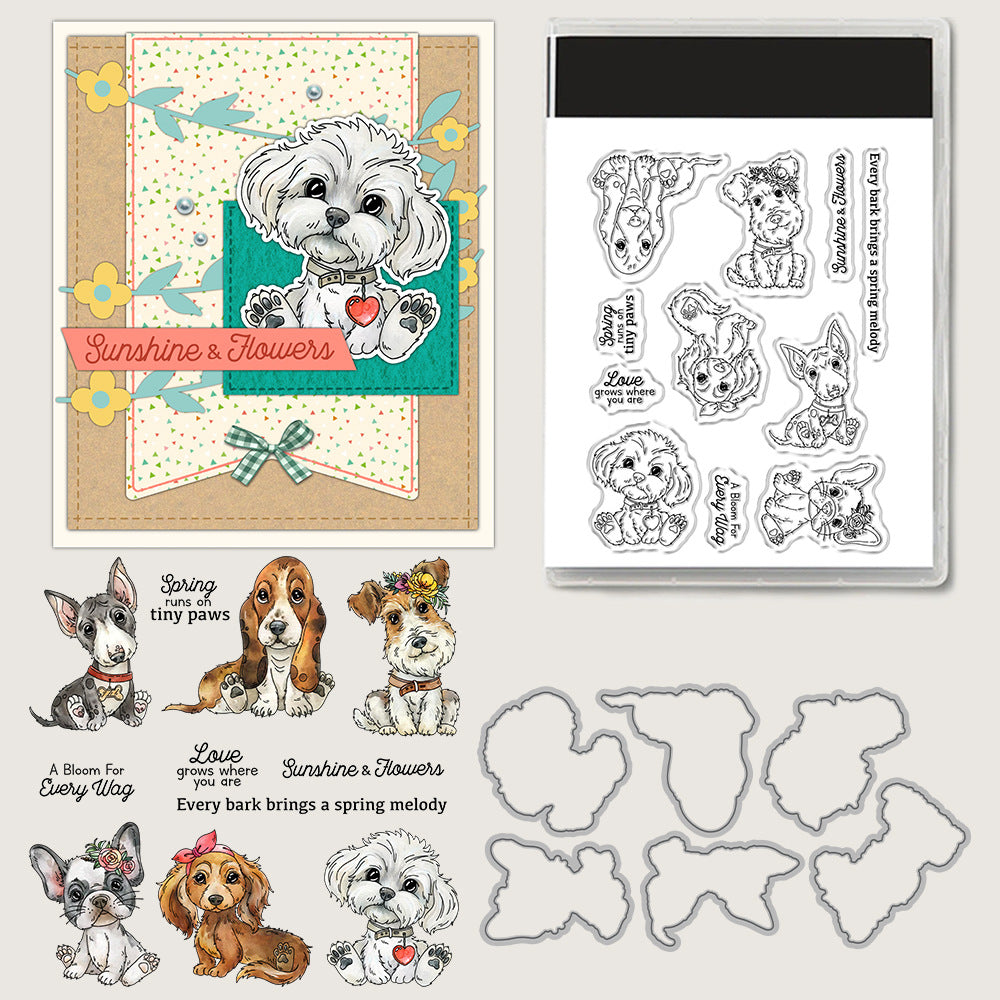 Cute Dogs Dies & Stamps Set