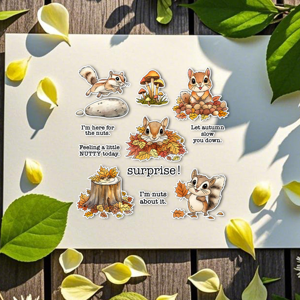 Squirrel Maple Leaf Dies & Stamps Set