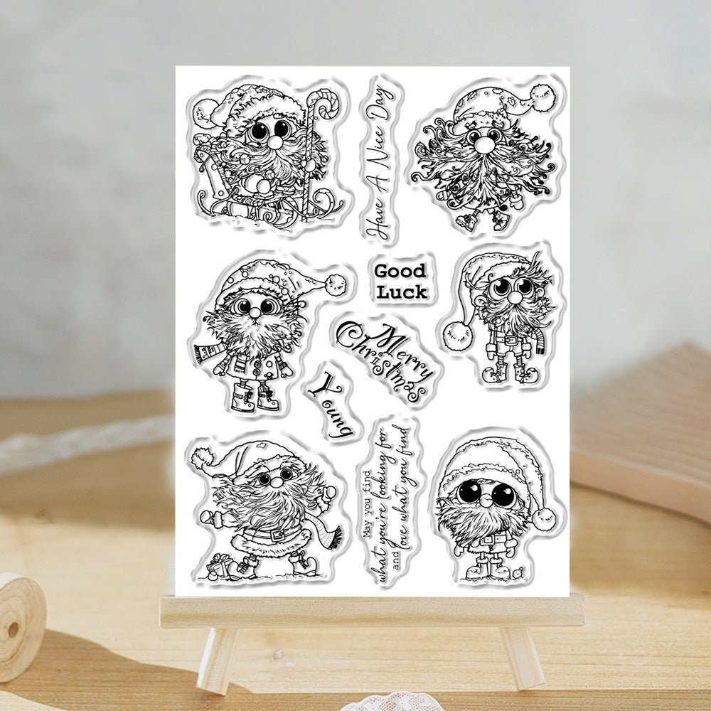Christmas Cute Furry Beard Clear Stamps