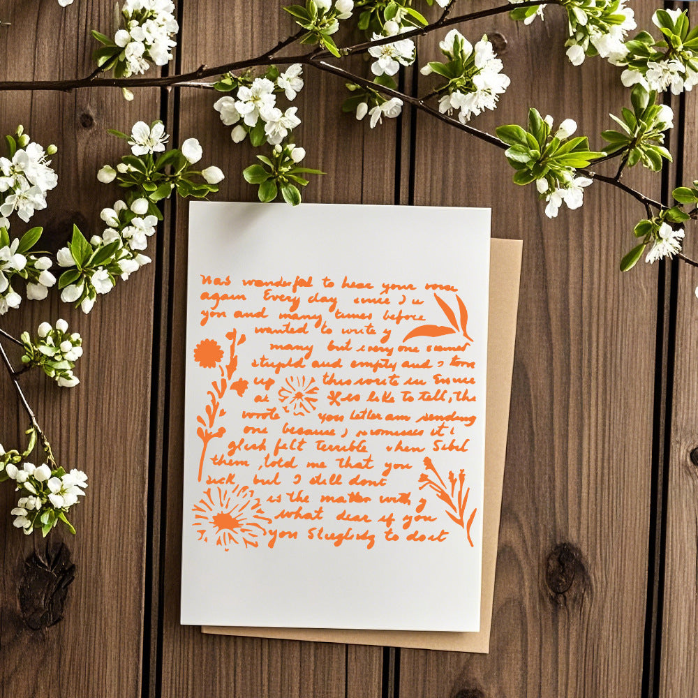 English Sentences DIY Painting Hollow Stencil