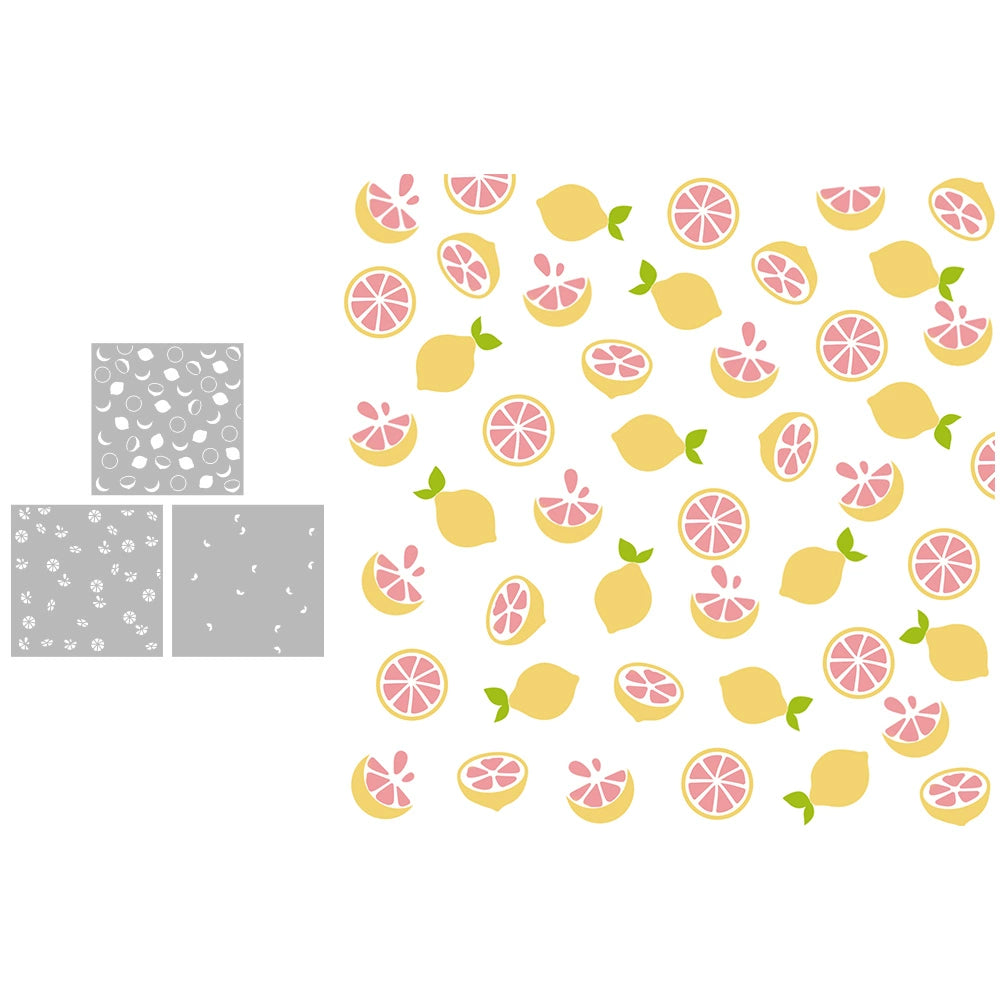 Lemon Grapefruit Background DIY Painting Hollow Stencil