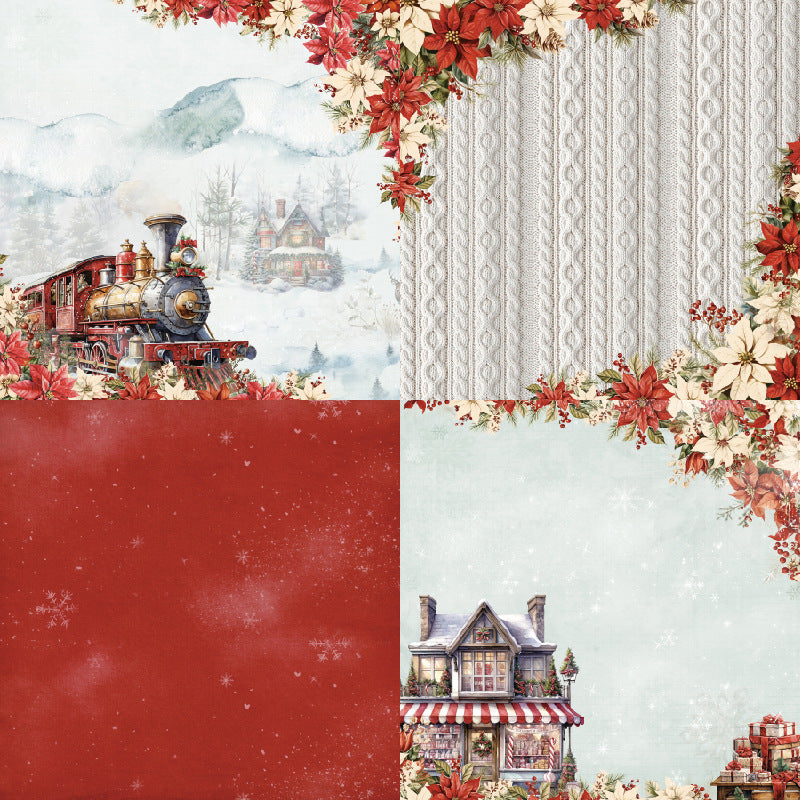 24PCS 6" Wintry Scrapbook Paper & Cardstock