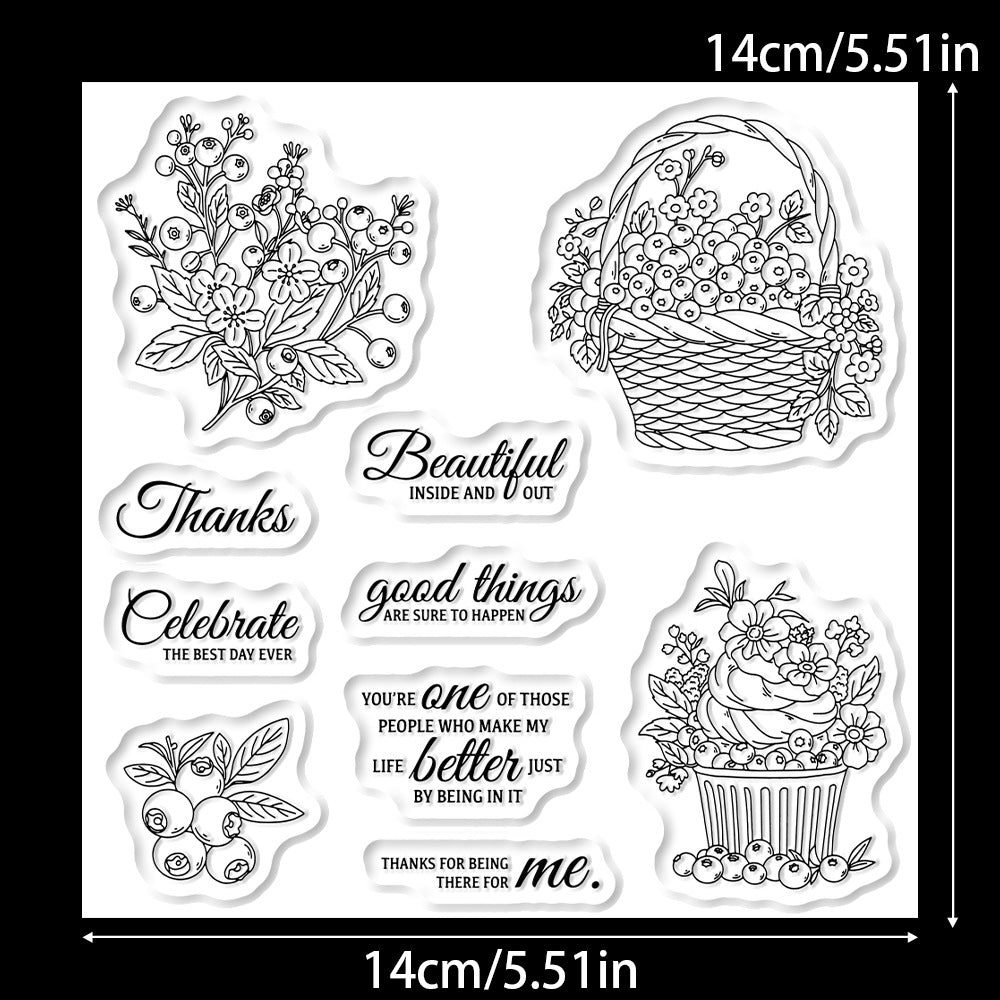 Fruit Blueberry Dies & Stamps Set