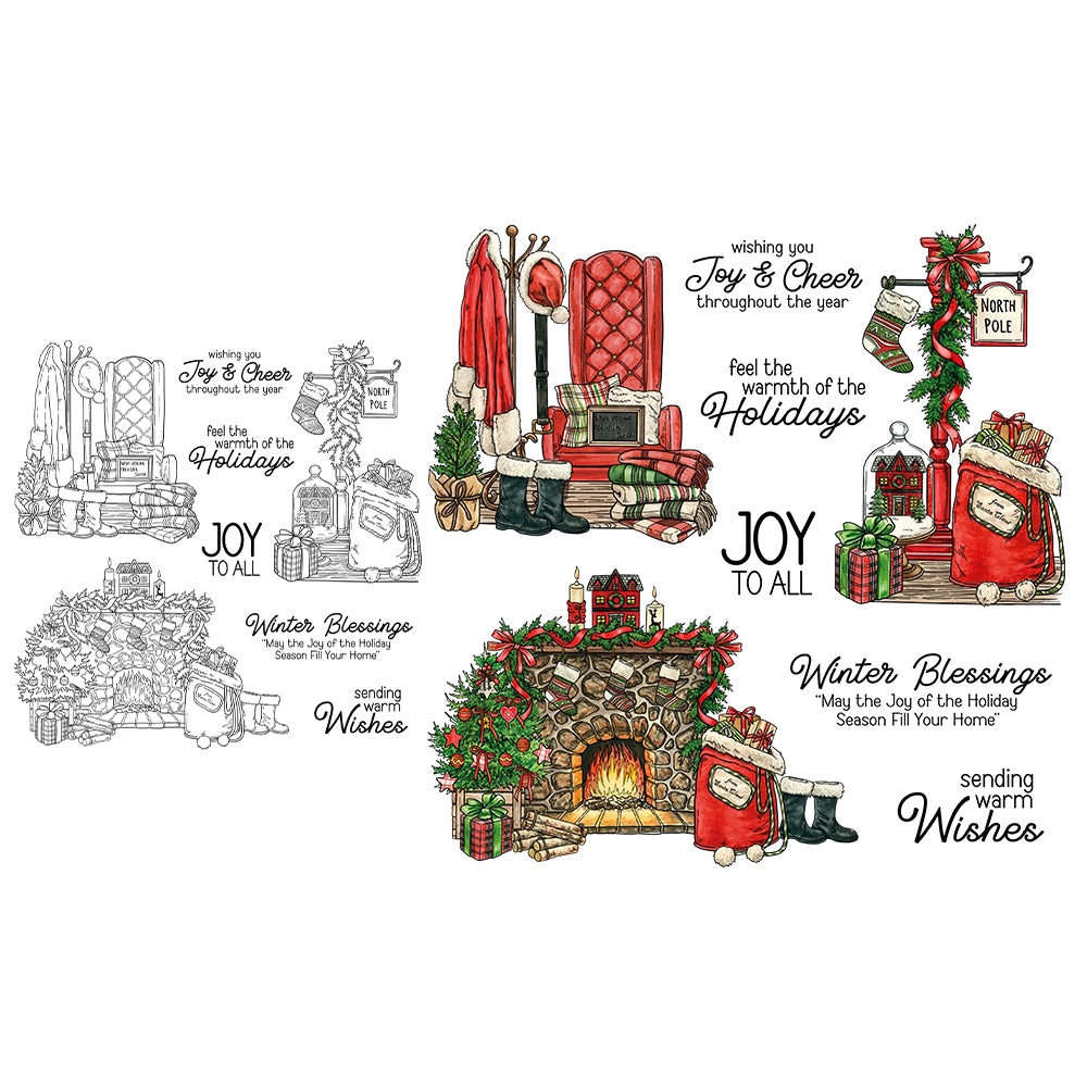 Christmas Home Decoration Dies & Stamps Set