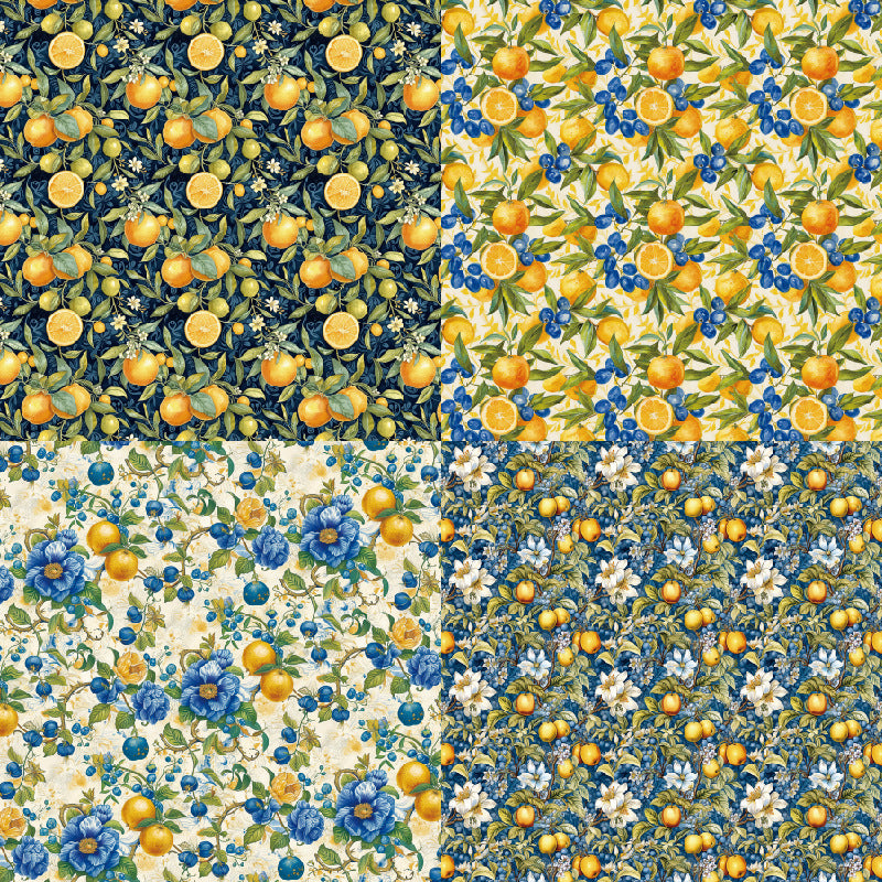 24PCS 6" Auspicious Citrus Scrapbook Paper & Cardstock