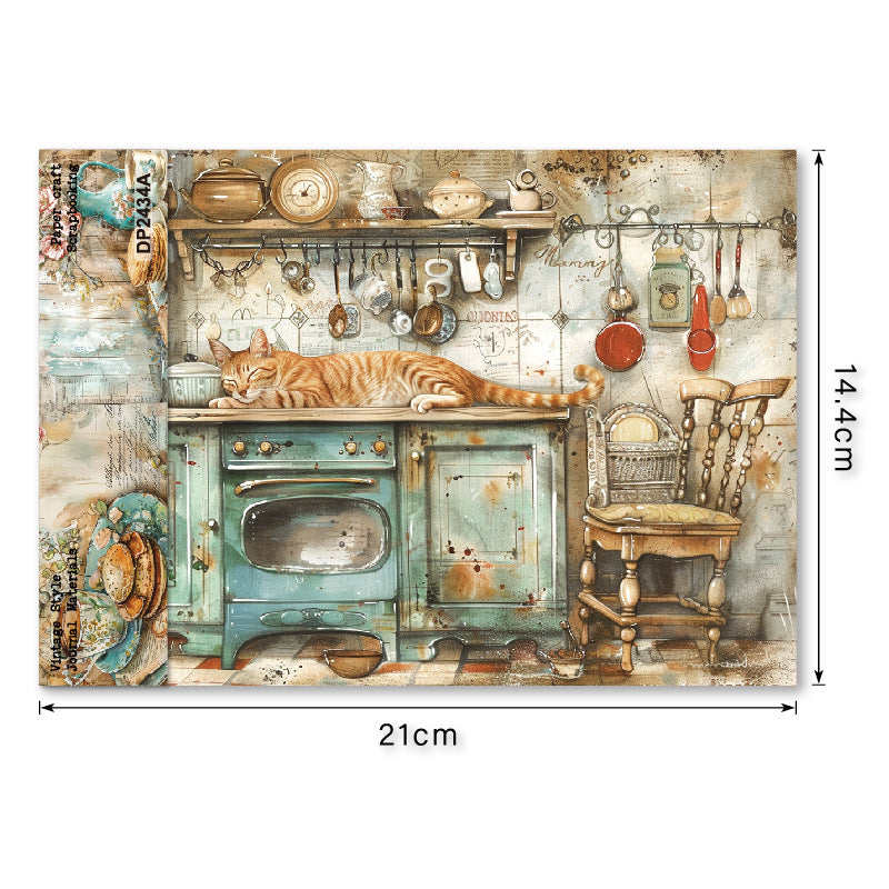 A5 Kitchen Utensils Journal Scrapbook Paper