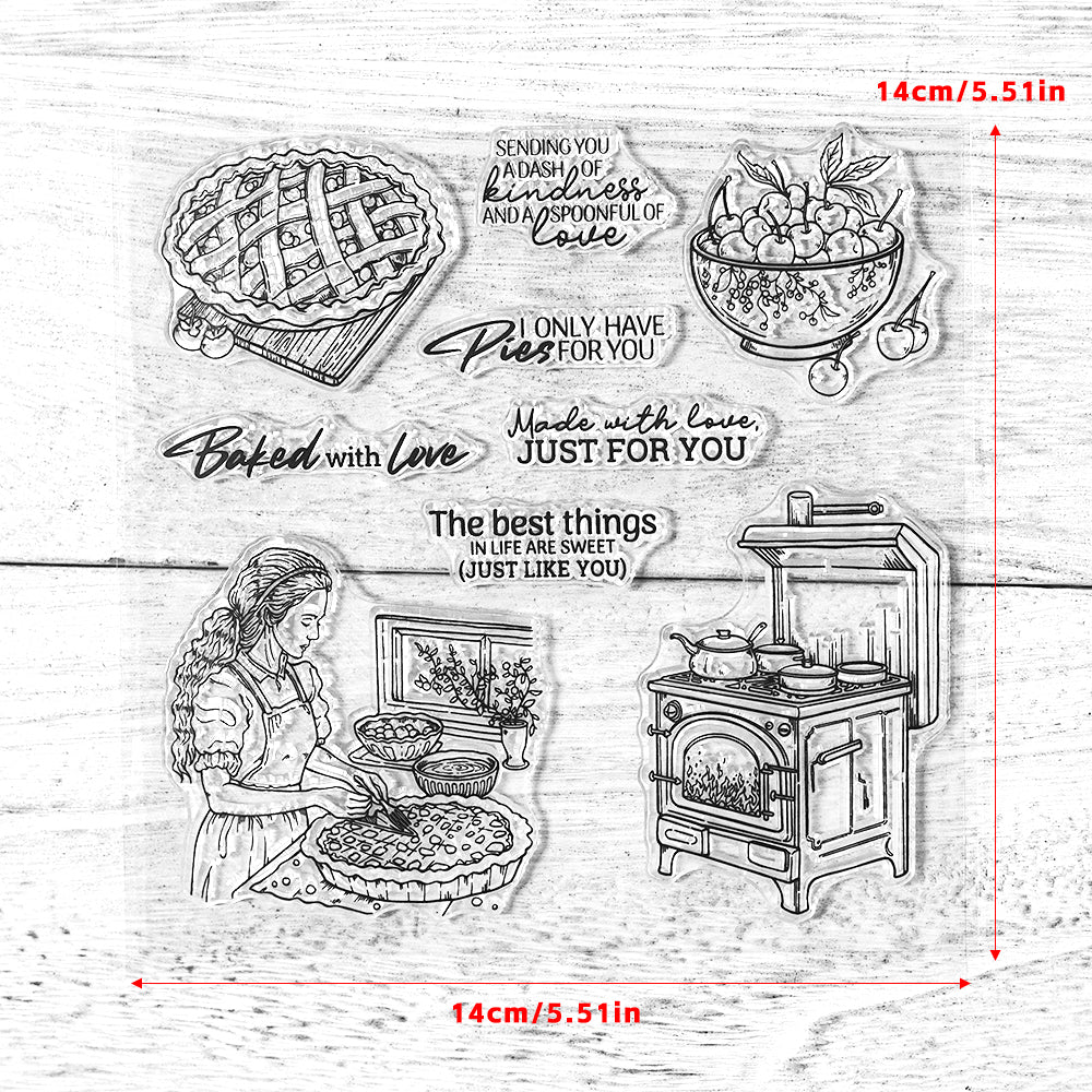 Women Cooking Pastry Dies & Stamps Set