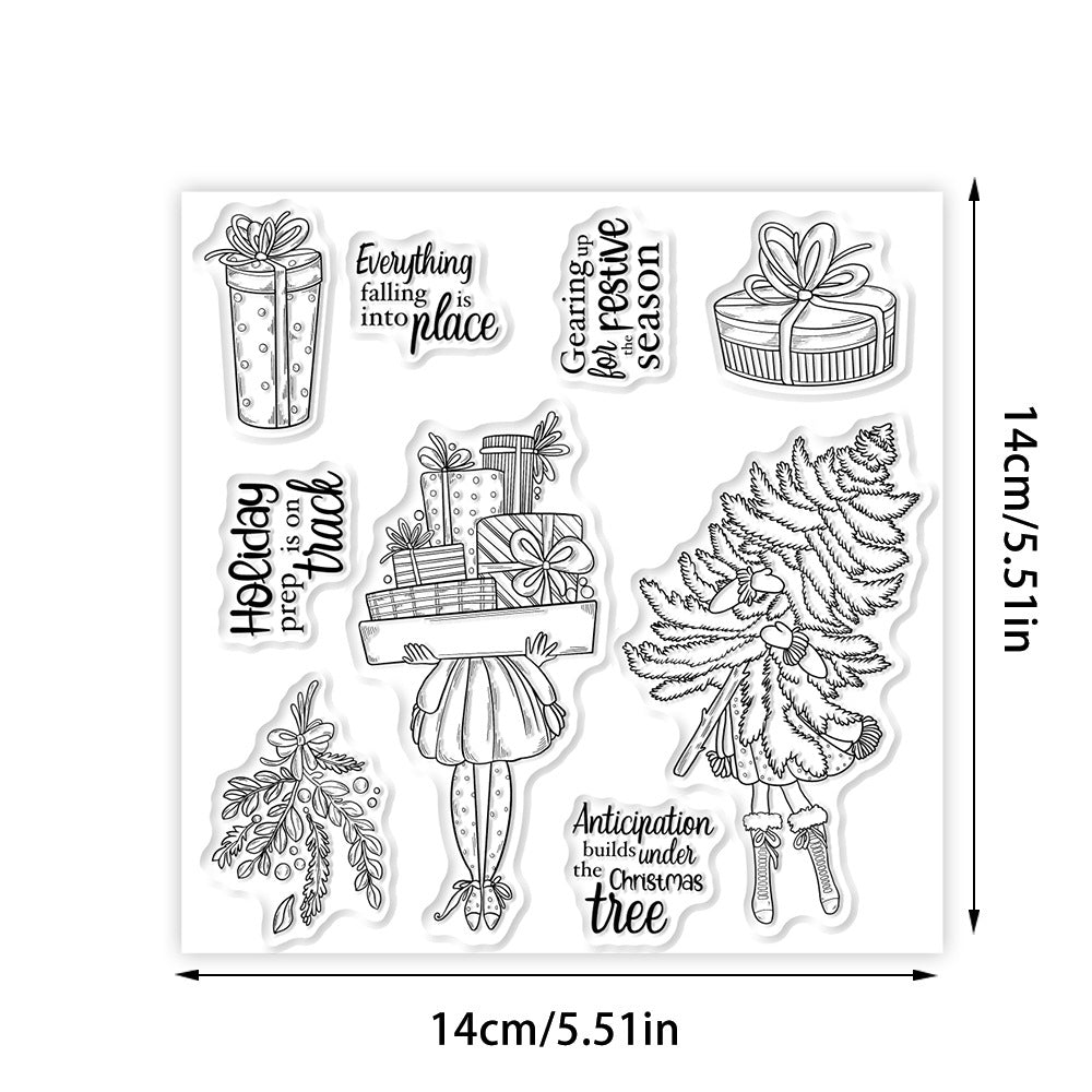 Christmas Elements Dies & Stamps Set