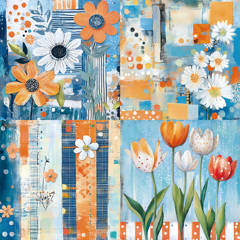 24PCS 6" Spring Scrapbook Paper & Cardstock