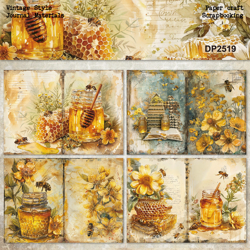 A5 Honey Beehive Journal Scrapbook Paper
