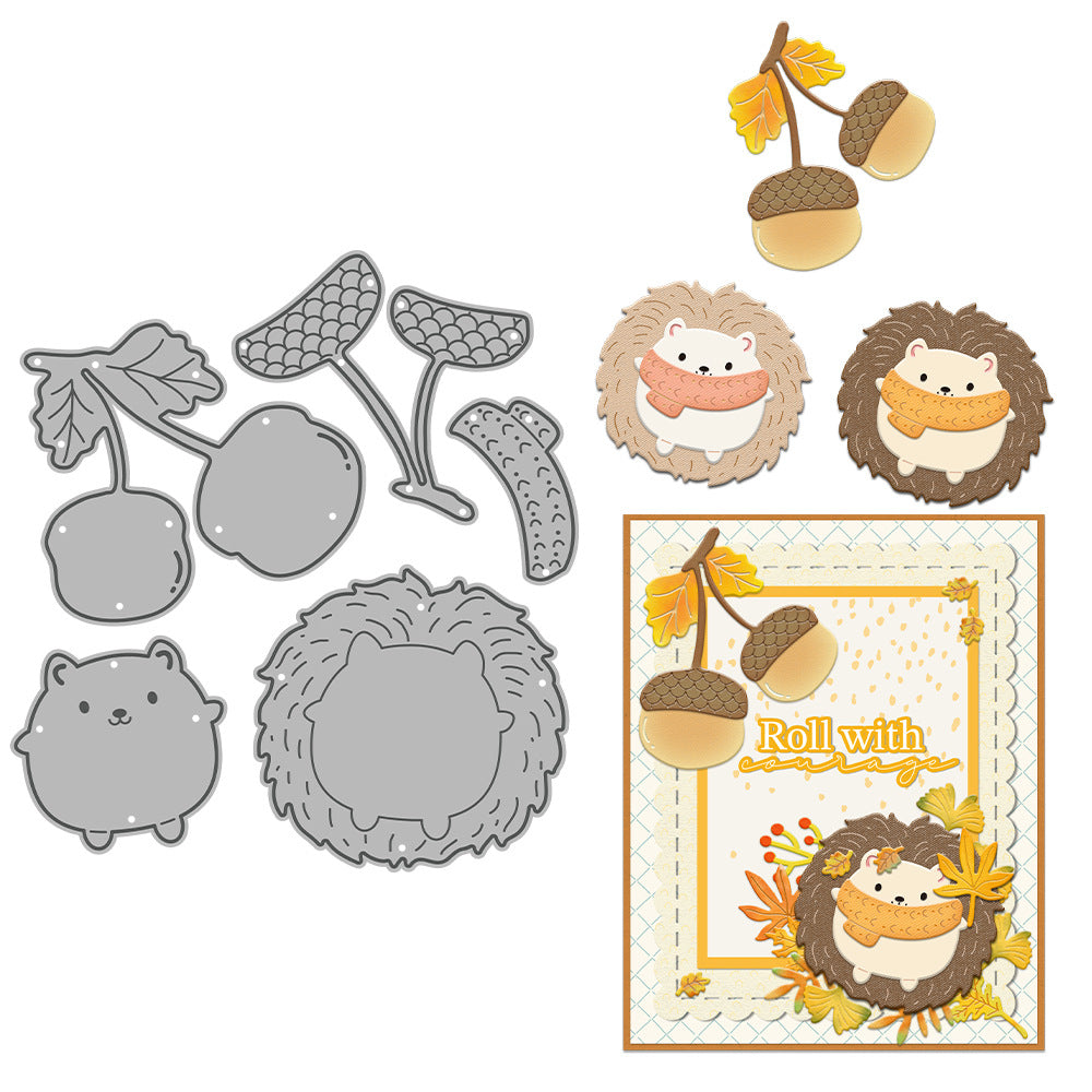 Hedgehog and Pine Cones Metal Cutting Dies