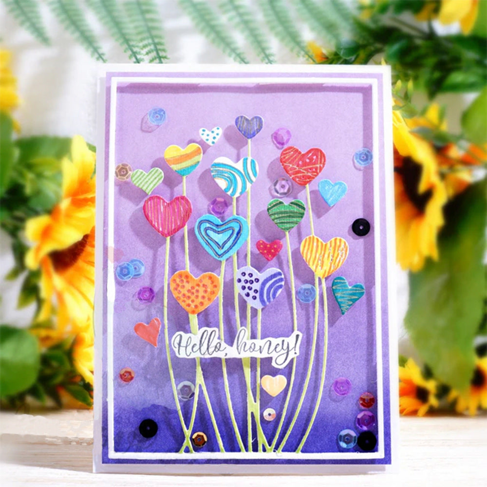 Love Balloon Background Board Cutting Dies