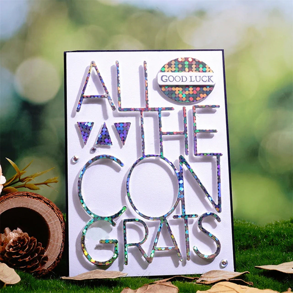 "All The Congrats" Phrase Metal Cutting Dies