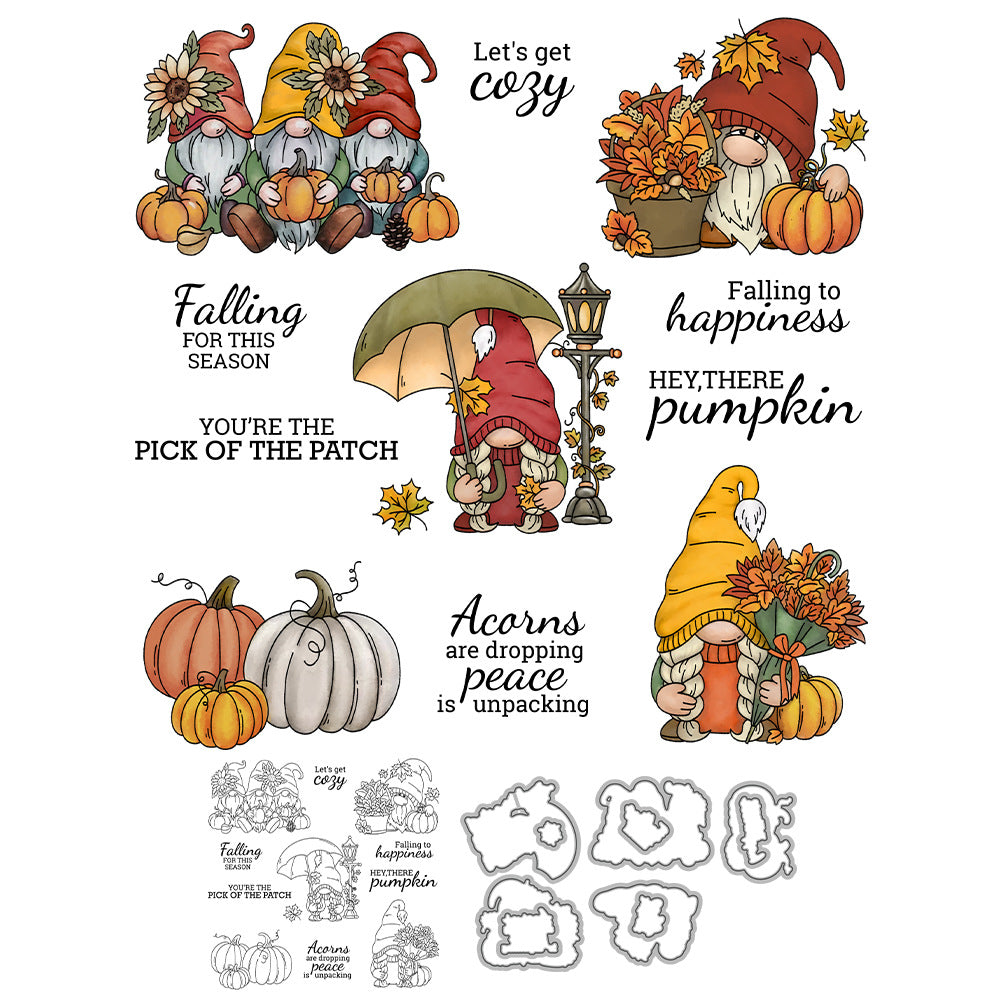 Pumpkin Gnome Dies & Stamps Set
