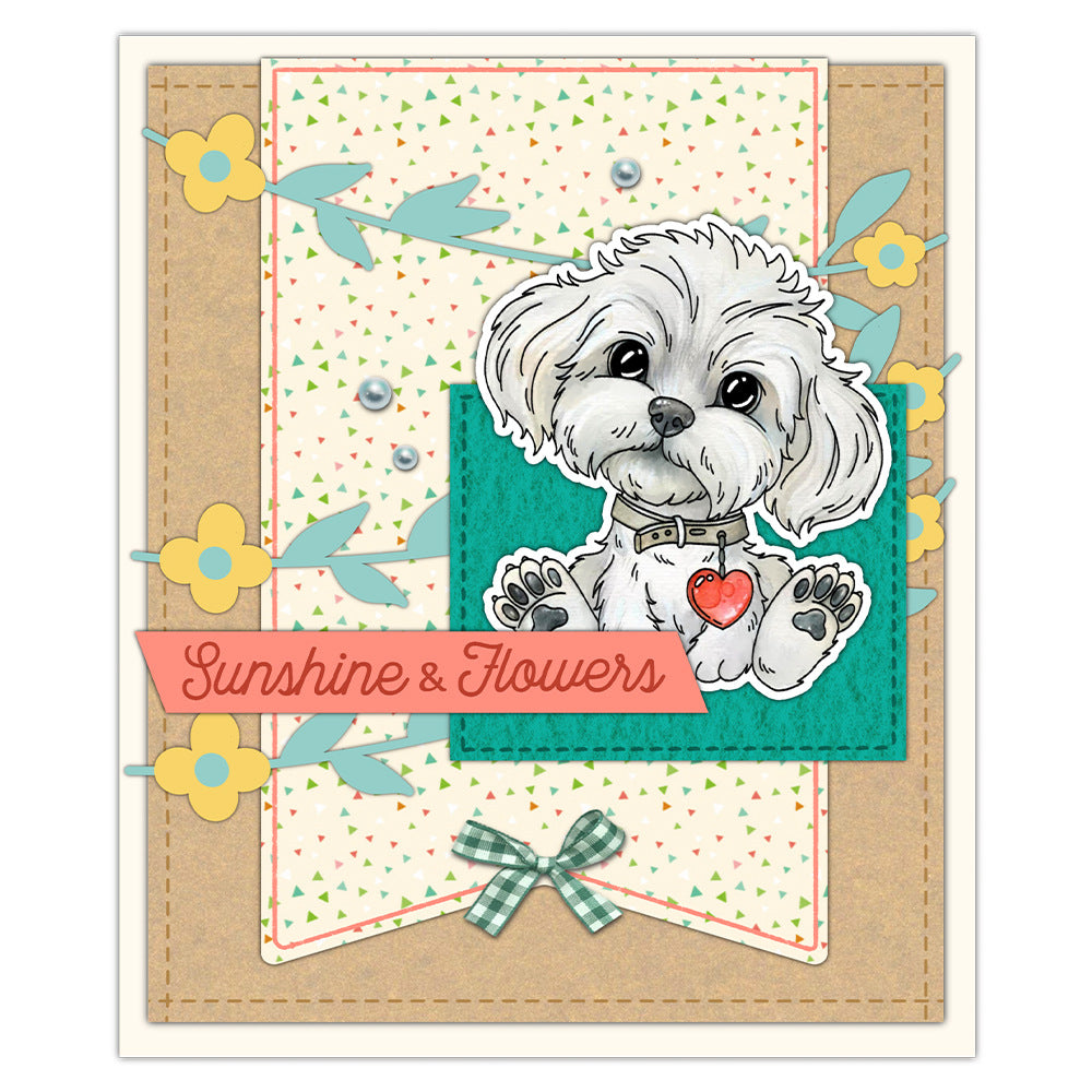 Cute Dogs Dies & Stamps Set