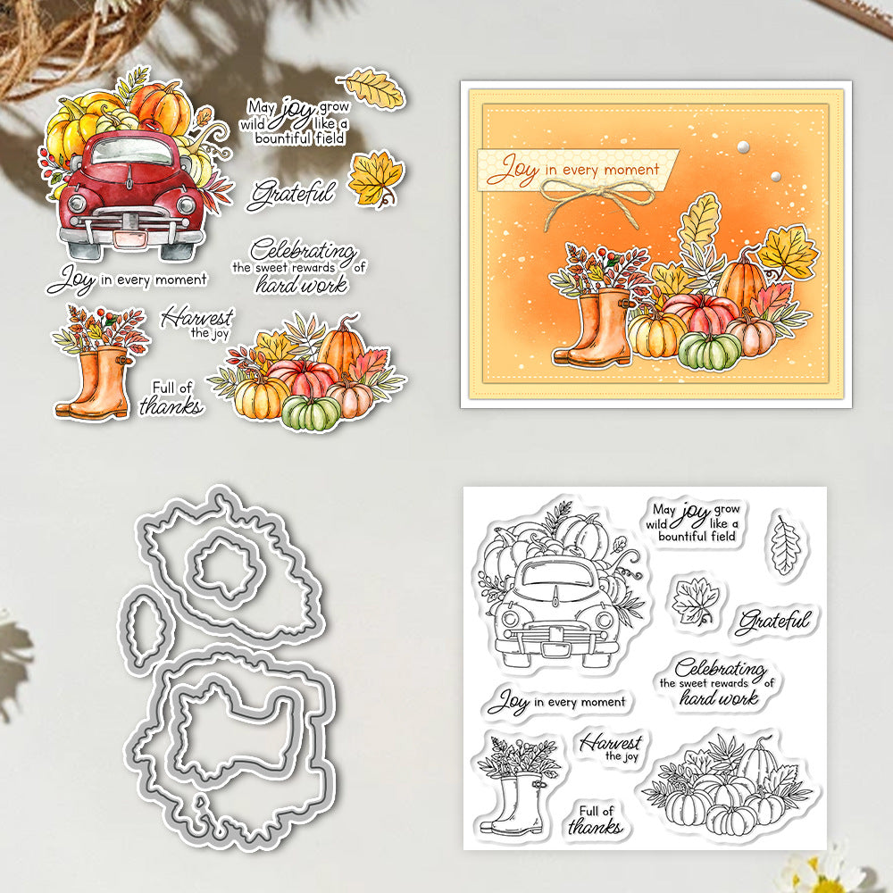 Autumn Pumpkins Dies & Stamps Set