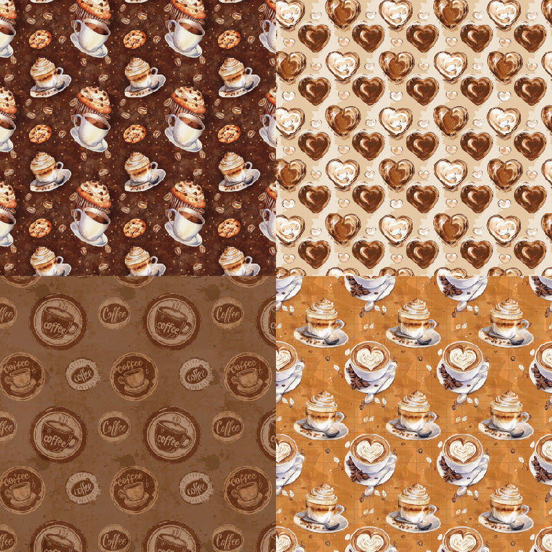 24PCS 6" Mocha Stories Scrapbook Paper & Cardstock