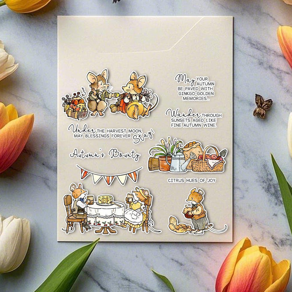 Autumn Mouse Dinner Dies & Stamps Set