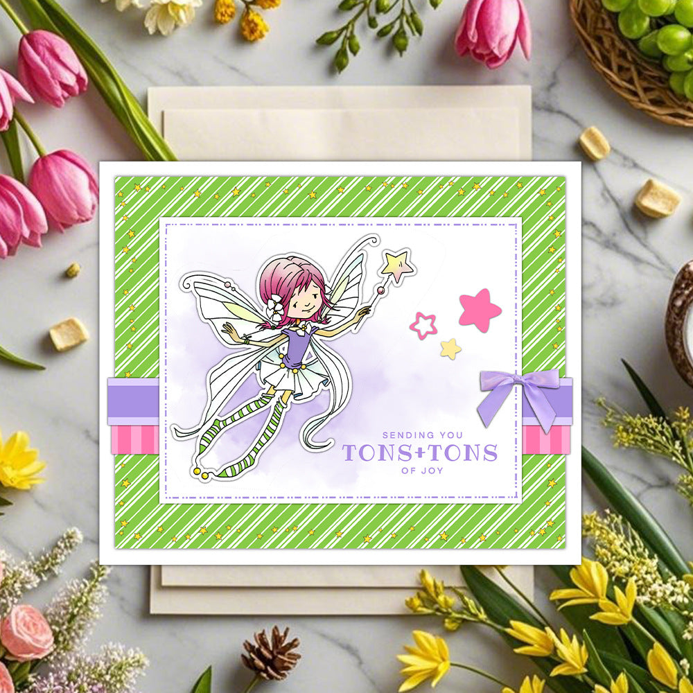 Cute Flowers Fairy Dies & Stamps Set