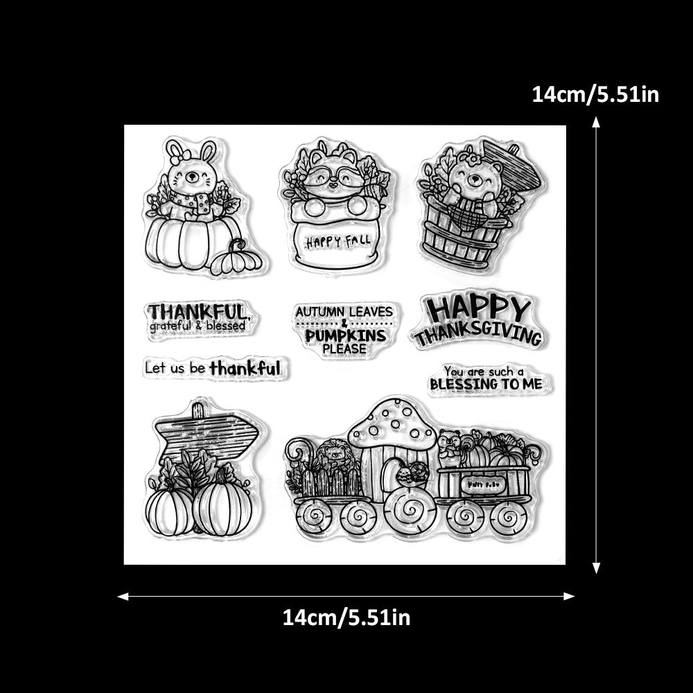 Thanksgiving Animal Train Dies & Stamps Set