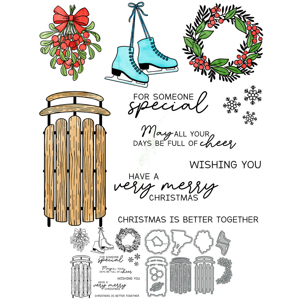 Merry Christmas Dies & Stamps Set