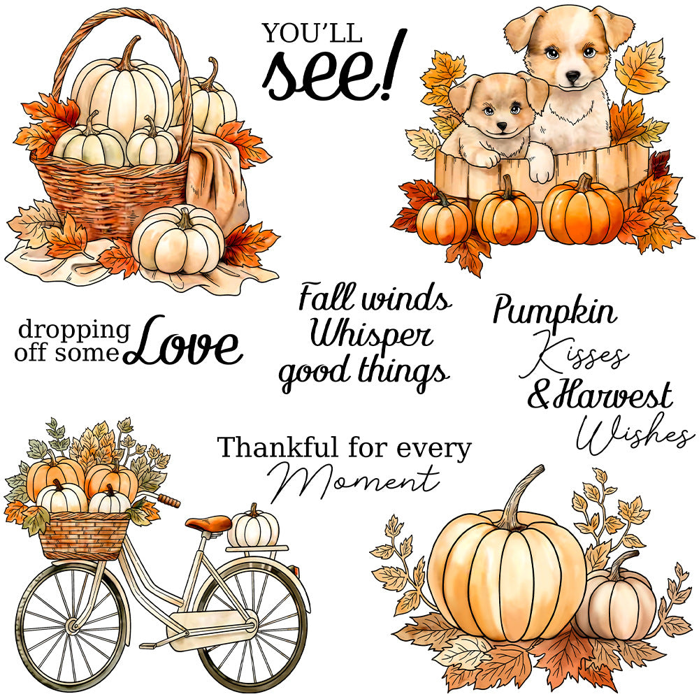 Fall Pumpkin Bike Dies & Stamps Set