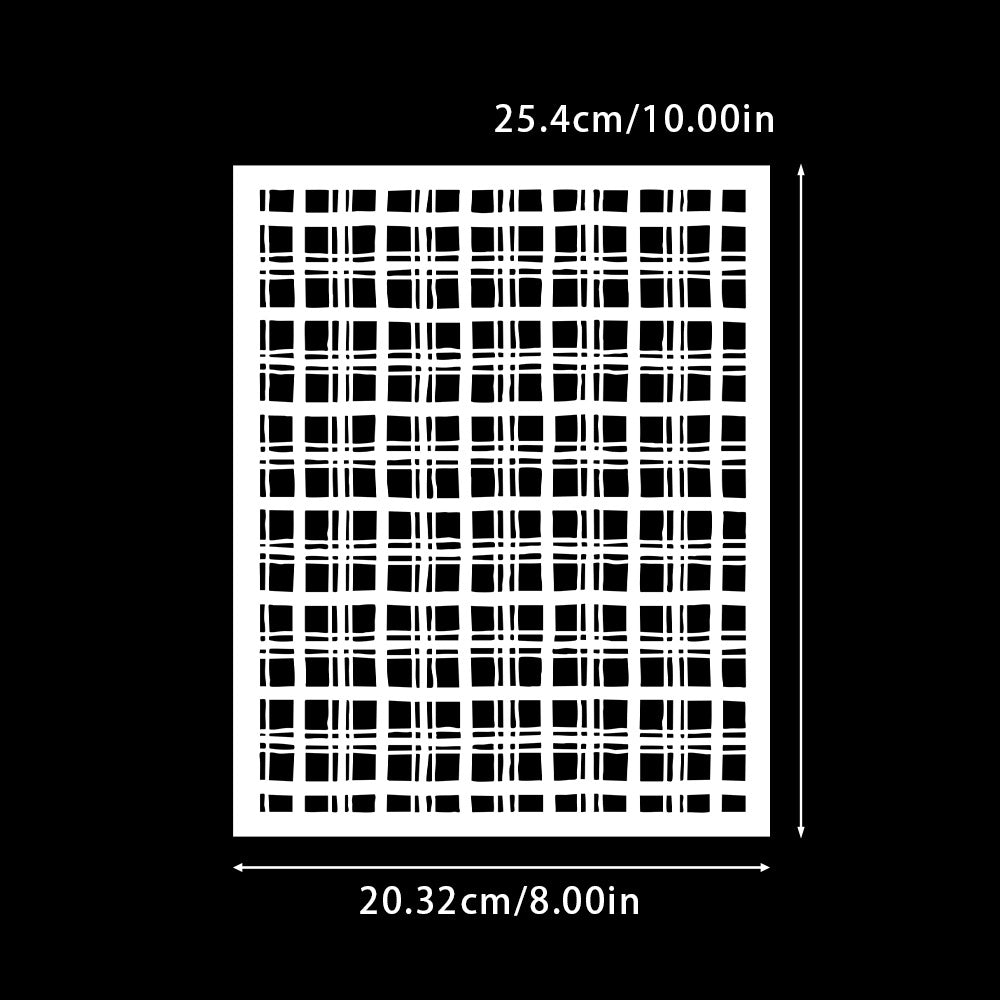 Plaid Pattern DIY Painting Hollow Stencil