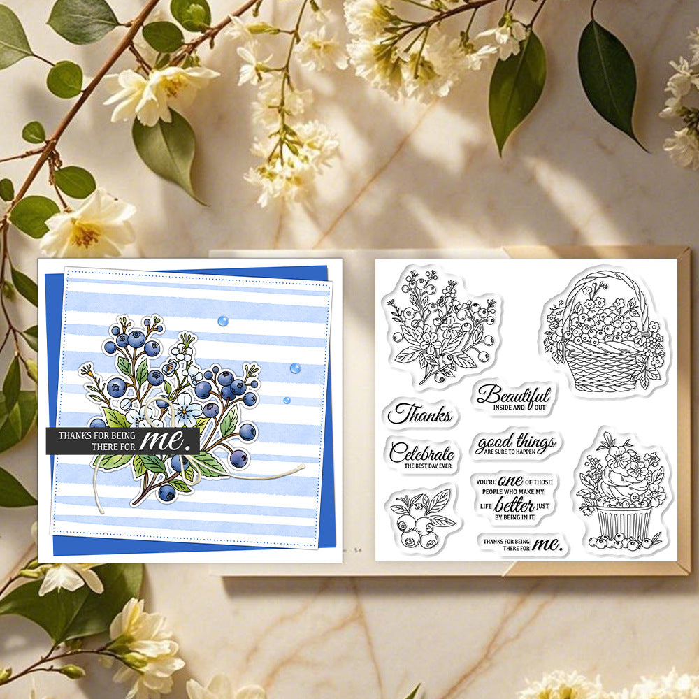 Fruit Blueberry Dies & Stamps Set
