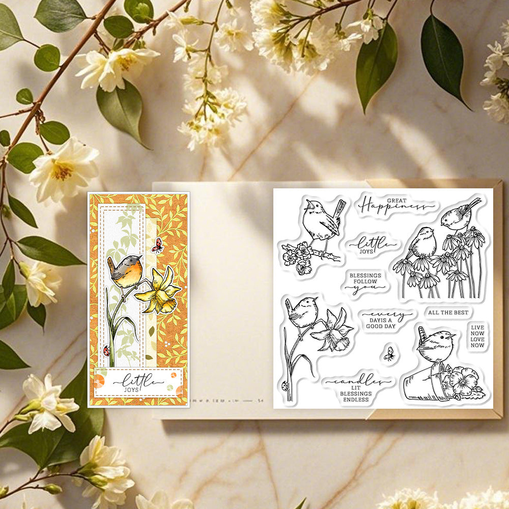 Flowers and Birds Dies & Stamps Set