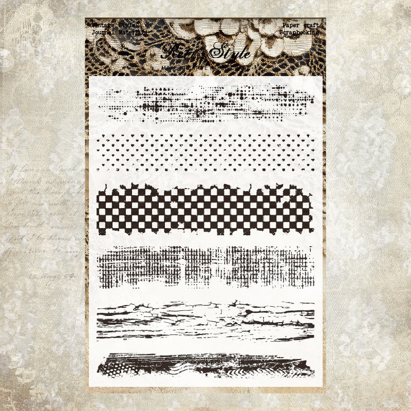 Retro Background DIY Scrapbook Clear Stamps